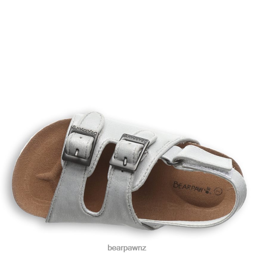 Sandals BEARPAW Brooklyn Toddler White Metallic Kids 04LP2L626