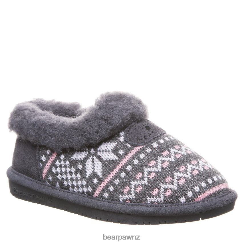 Slippers BEARPAW Alice Youth Charcoal Kids 04LP2L618