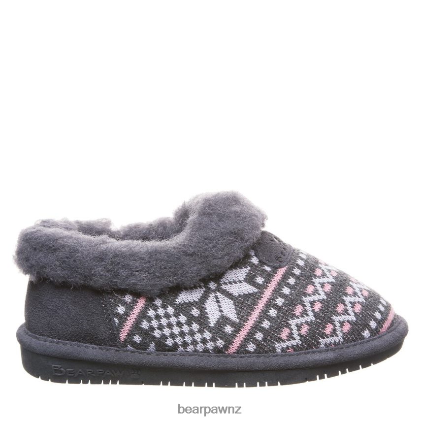 Slippers BEARPAW Alice Youth Charcoal Kids 04LP2L618