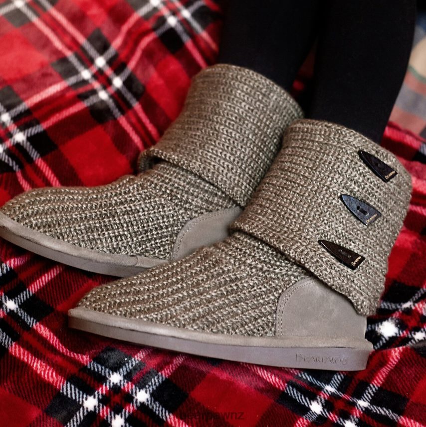 Boots BEARPAW Knit Tall Gray Women 04LP2L176