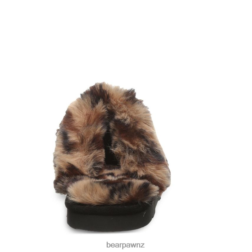 Slippers BEARPAW Loki Black/Leopard Fur Women 04LP2L304