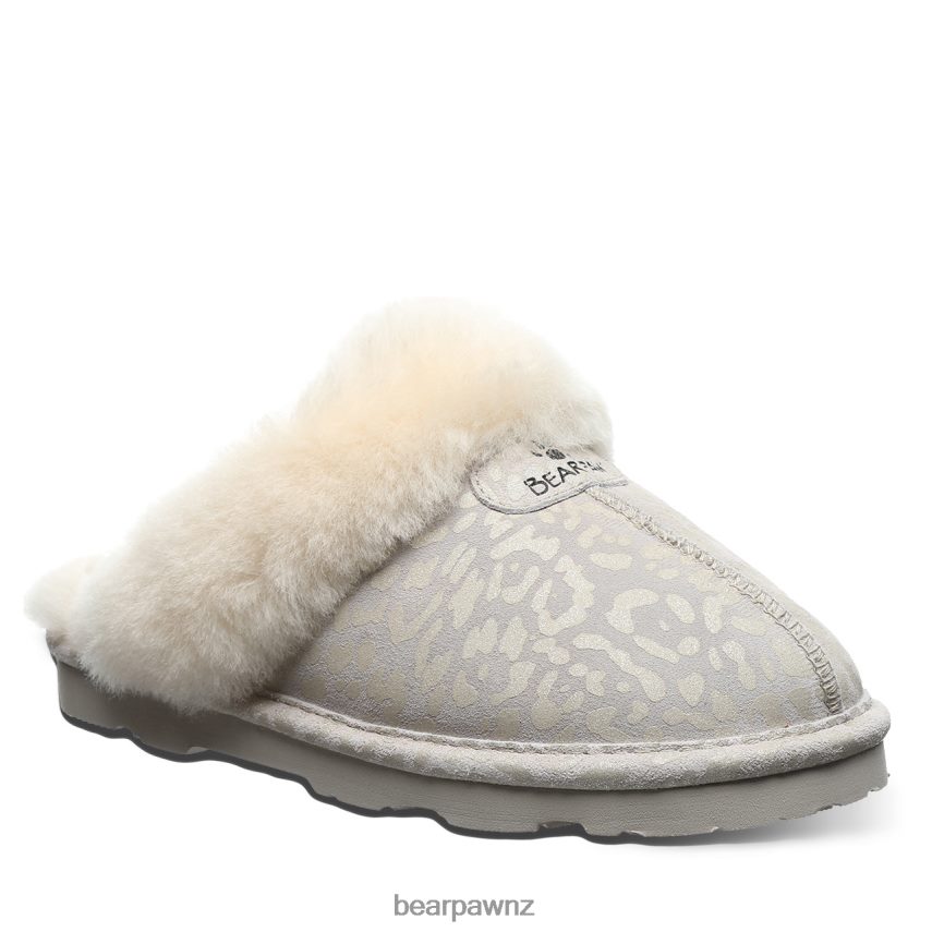 Slippers BEARPAW Loki Exotic Winter White Leopard Glitter Women 04LP2L266