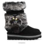 Boots BEARPAW Retro Tama Black/Gray Women 04LP2L27 - Image 3