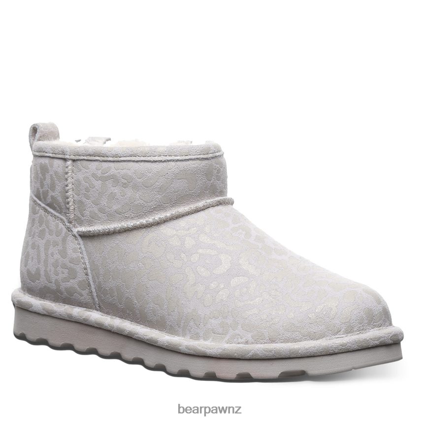 Boots BEARPAW Shorty Exotic Winter White Leopard Glitter Women 04LP2L33 - Image 1