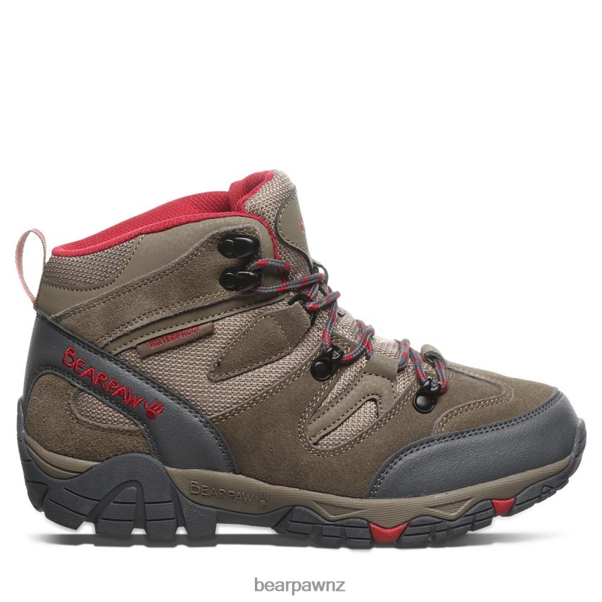 Hikers BEARPAW Corsica Wide Taupe/Red Women 04LP2L330 - Image 3