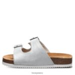 Sandals BEARPAW Brooklyn Youth White Metallic Kids 04LP2L625 - Image 2