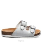 Sandals BEARPAW Brooklyn Youth White Metallic Kids 04LP2L625 - Image 3