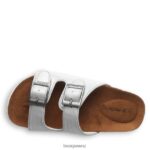 Sandals BEARPAW Brooklyn Youth White Metallic Kids 04LP2L625 - Image 5