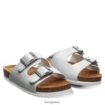 Sandals BEARPAW Brooklyn Youth White Metallic Kids 04LP2L625 - Image 8