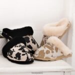 Slippers BEARPAW Loki Exotic Tan Cow Print Women 04LP2L265 - Image 8