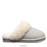 Slippers BEARPAW Loki Exotic Winter White Leopard Glitter Women 04LP2L266 - Image 3